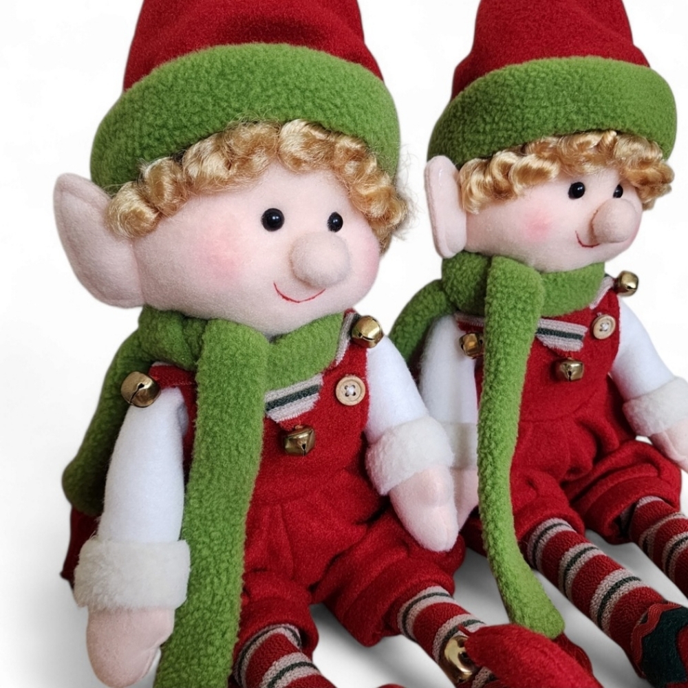 Adorable Vintage Christmas Elves - Set of 2 - Picture 11 of 15